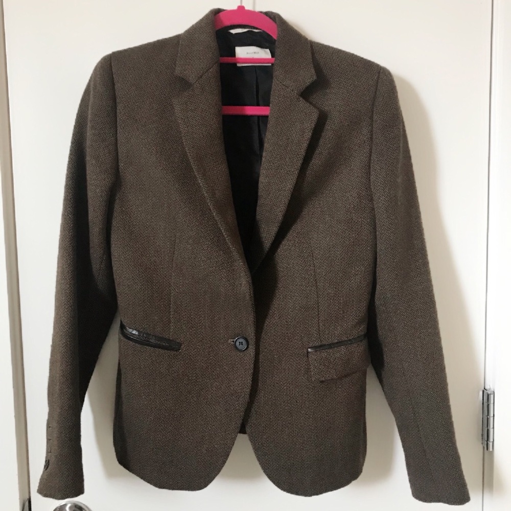 billy reid brown tweed perfect blazer size 2